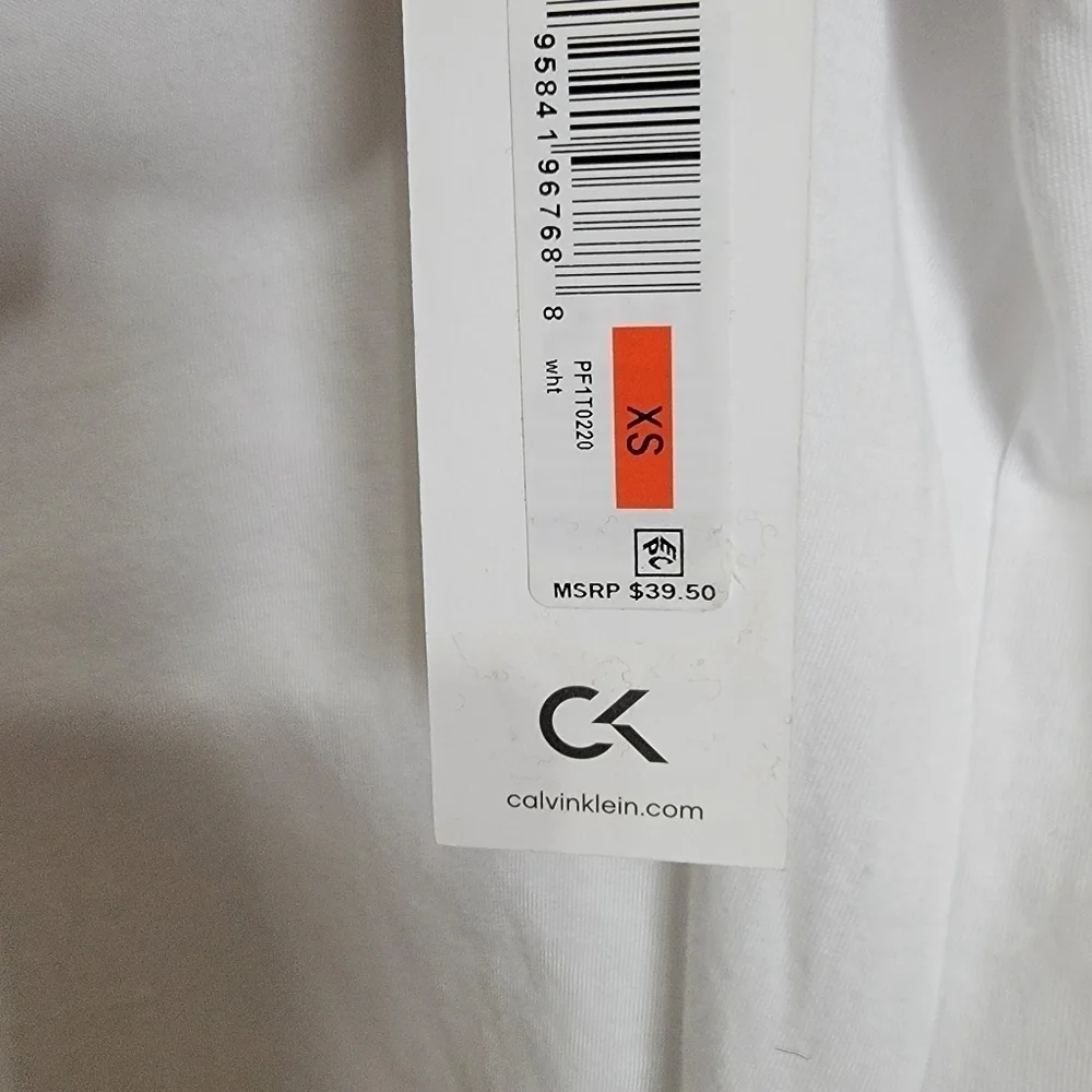 Calvin Klein Rainbow White Logo Crew Neck Muscle Tee Tank Top XS - Picture 5 of 6